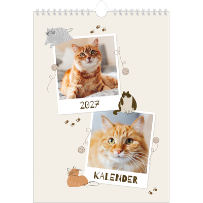 Fotokalender A4 (20 x 30 cm) — Leken kattunge [kalender-forside]