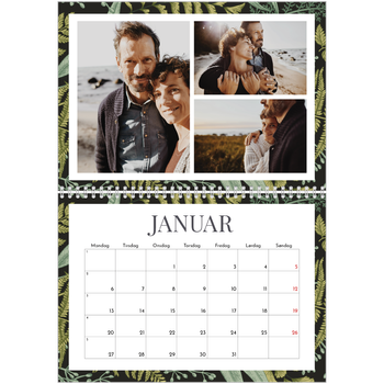 Fotokalender A4 dobbel — Blomstrende bakgrunner
