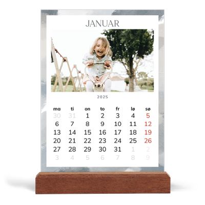 Bordkalender med trestativ - Stående — Penseleffekt [Januar]