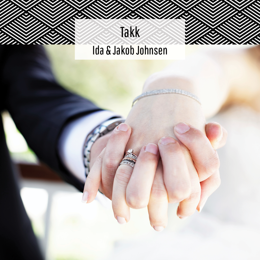 Takkekort — Ensfarget geometrisk