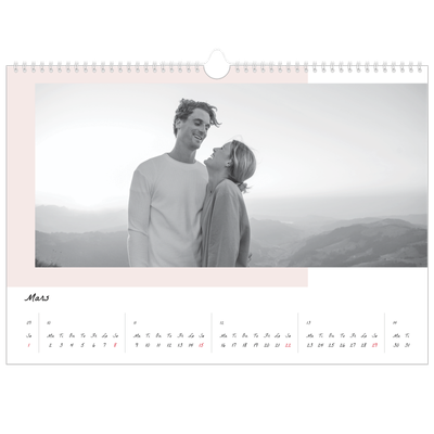 Fotokalender A3 — Fargerike rammer [Mars]