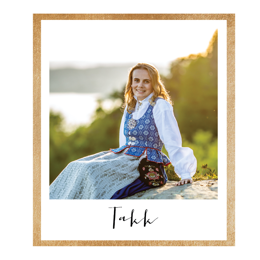 Takkekort — I en ramme