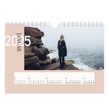 Fotokalender A5 — Overlappende tekst
