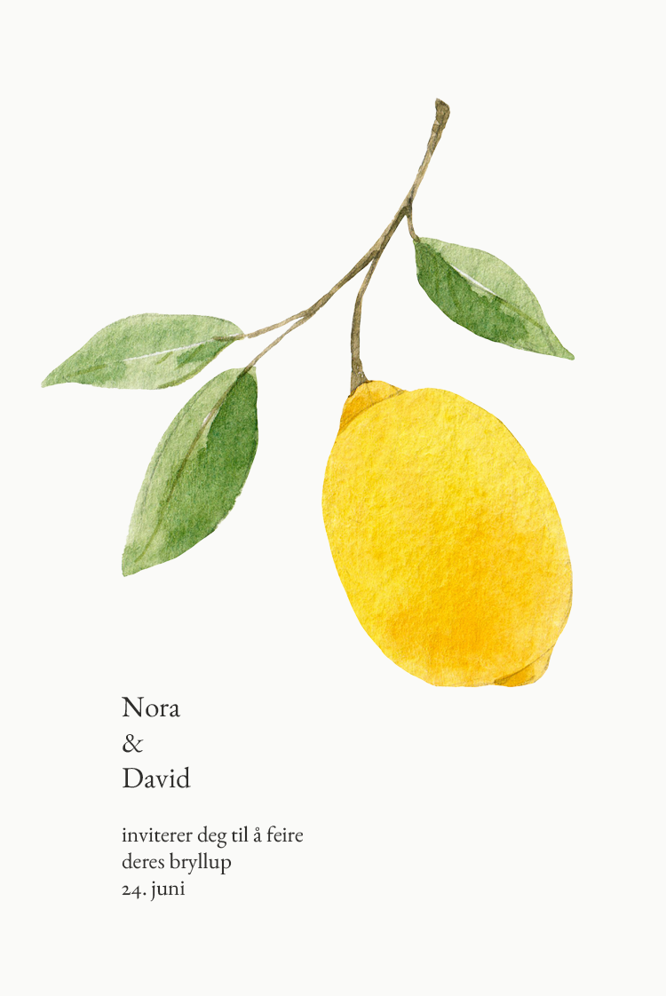 Invitasjoner — Sitrus sjarm