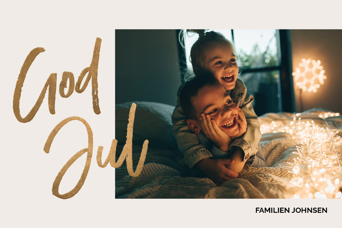 Fotokort — Håndskrevet God Jul