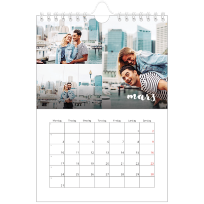 Fotokalender A5 — Håndskrift på bildet [Mars]