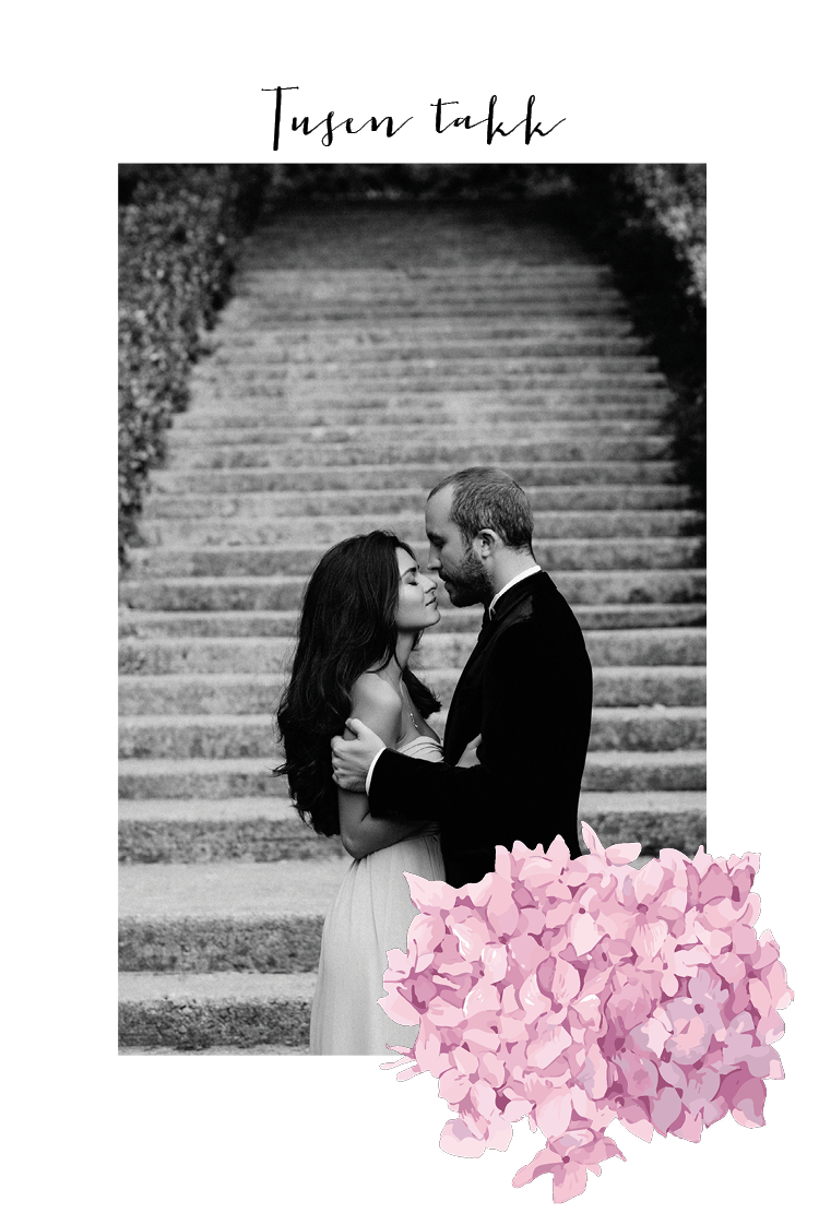 Takkekort — Lilla blomster