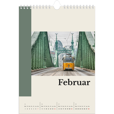 Fotokalender A4 (20 x 30 cm) — Verdens severdigheter [Februar]
