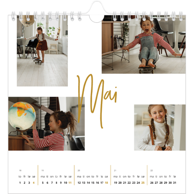 Månedskalender kvadratisk — Gullstift [kalender-forside]