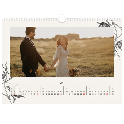 Fotokalender A3 — Blekk & blomst [Mai]
