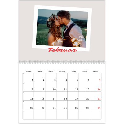Fotokalender A4 dobbel (30 x 40 cm) — Signert trykk [Februar]