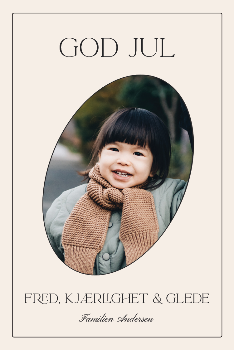 Fotokort — Oval ramme