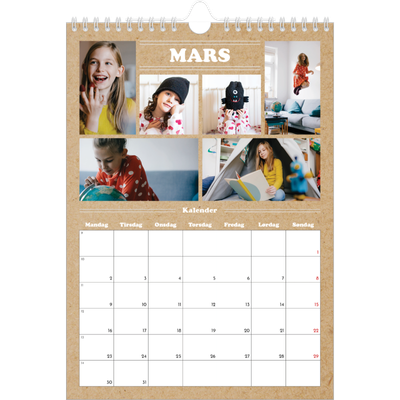 Fotokalender A4 (20 x 30 cm) — Magasinstil [Mars]
