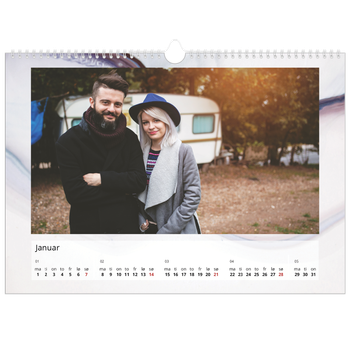 Fotokalender A3 — Marmorpapir