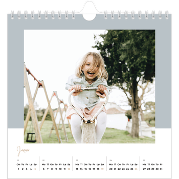 Fotokalender Kvadratisk — Kalender i jordfarger