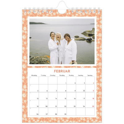 Fotokalender A5 — Blomstermønster [Februar]