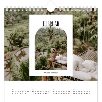 Månedskalender kvadratisk — Den åpne buen [Februar]