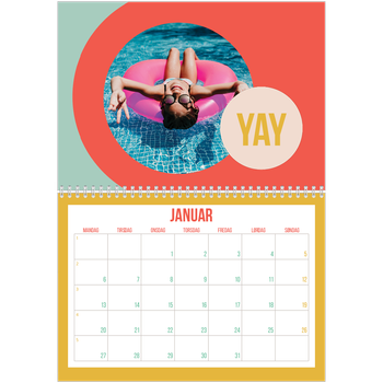 Fotokalender A4 dobbel — Lyst og vakkert