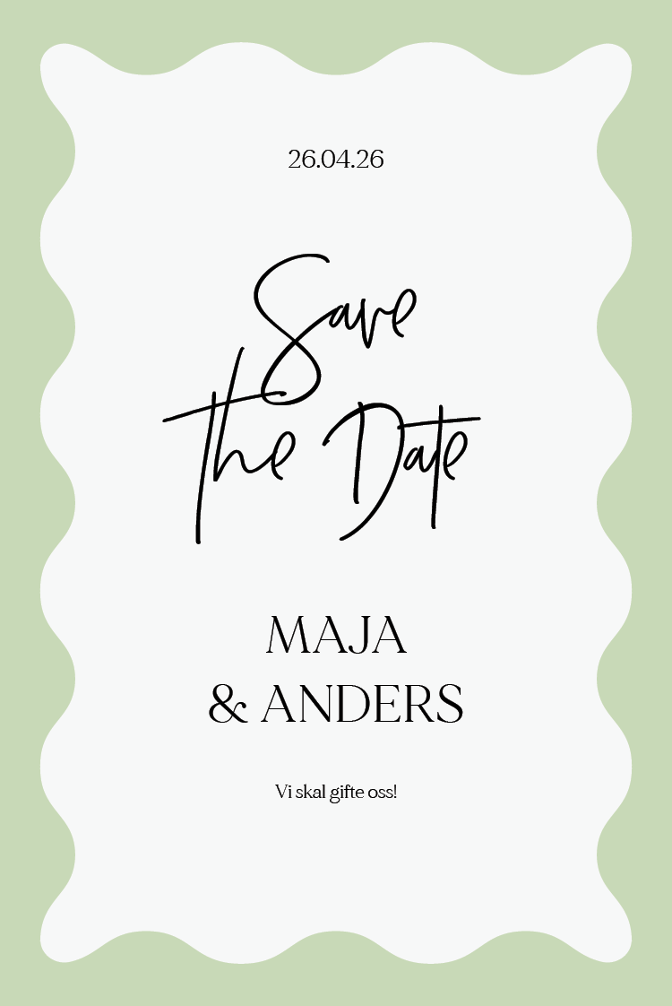 Save the date — Pastellskjell