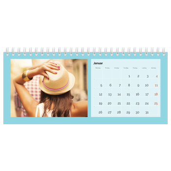 Bordkalender med foto — Skarpe farger