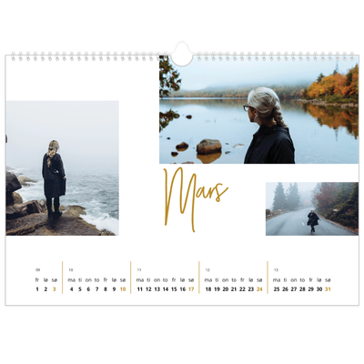 Fotokalender A3 — Gullstift [Mars]