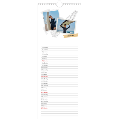 Fotokalender smal  — Scrapbook stil [Februar]