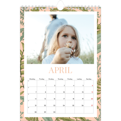 Fotokalender A4 (20 x 30 cm) — Blomstrende bakgrunner [April]