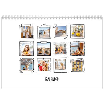 Fotokalender A4 dobbel (30 x 40 cm) — Albumøyeblikk [kalender-forside]