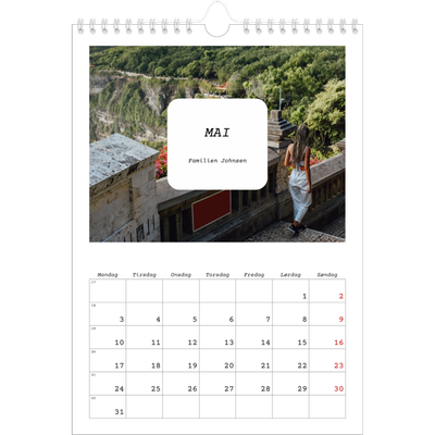Fotokalender A4 (20 x 30 cm) — Den fulle historien [Mai]