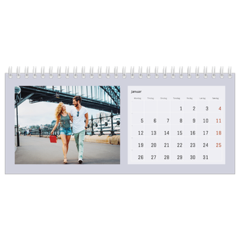 Bordkalender med foto — Stilrene farger