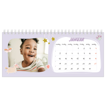 Bordkalender med foto — Magisk regnbue