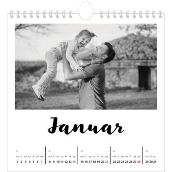 Fotokalender Kvadratisk — Håndskrevet