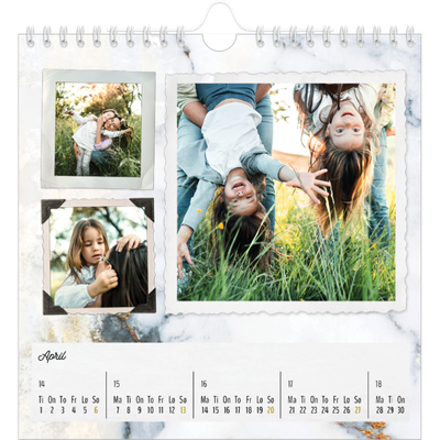 Månedskalender kvadratisk — Vintage [April]