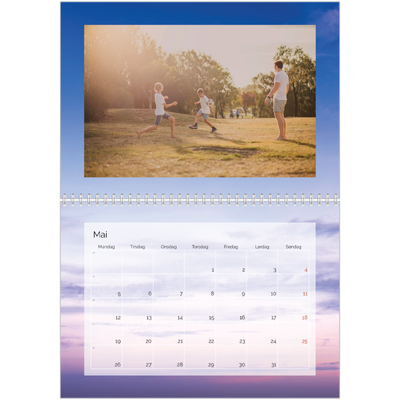 Fotokalender A4 dobbel (30 x 40 cm) — Skyer [kalender-forside]