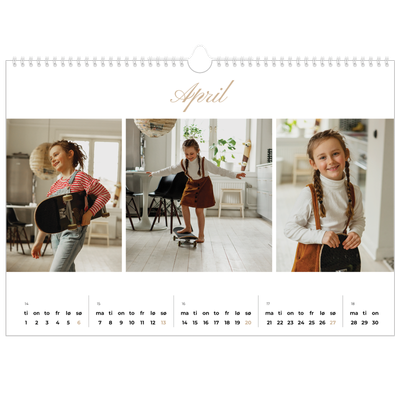 Fotokalender A3 — Elegant kalender [April]