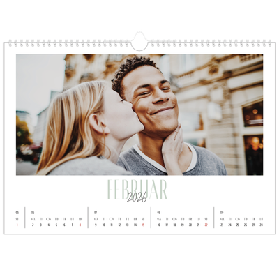 Fotokalender A3 — Flere fonter [Februar]