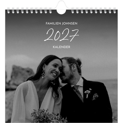 Månedskalender kvadratisk — Elegant skrift [kalender-forside]