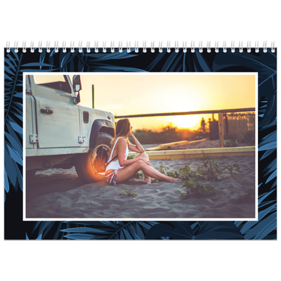 Fotokalender A4 dobbel (30 x 40 cm) — Botanisk stil [kalender-forside]