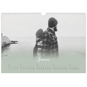 Fotokalender A3 — Grønn gradering