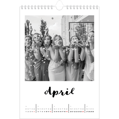 Fotokalender A4 (20 x 30 cm) — Håndskrevet [April]