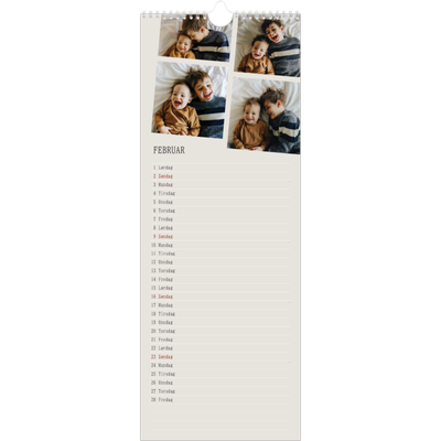 Fotokalender smal  — Bilder i bevegelse [Februar]