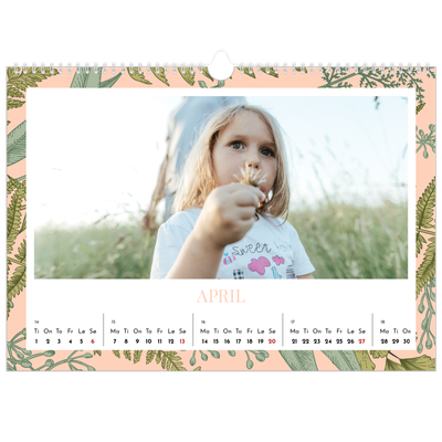 Fotokalender A3 — Blomstrende bakgrunner [April]