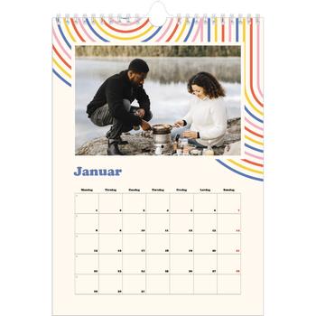 Fotokalender A4 — Retro striper