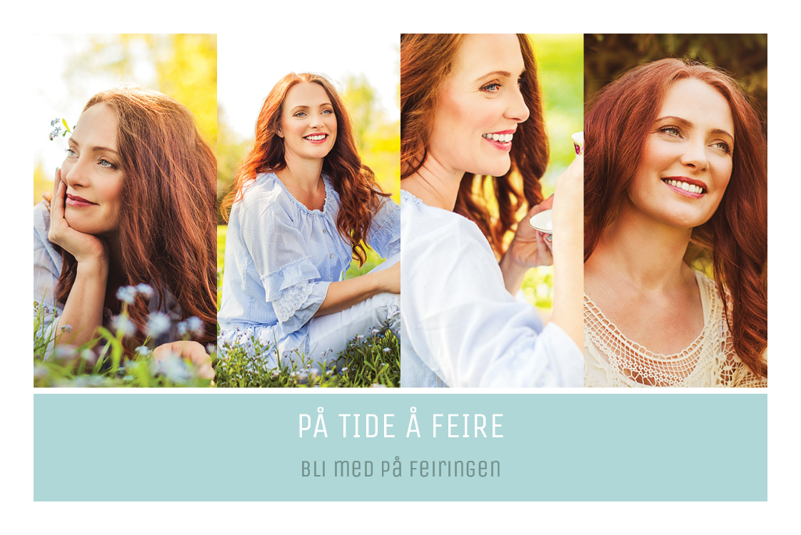 Invitasjoner — Blekblå bunntekst