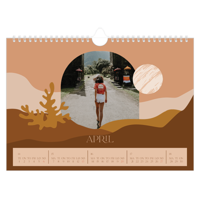 Fotokalender A4 — Nøytrale fjell [April]