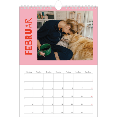 Fotokalender A4 (20 x 30 cm) — Fargerik kalender [Februar]