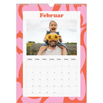 Fotokalender A4 (20 x 30 cm) — Lek med mønster [Februar]