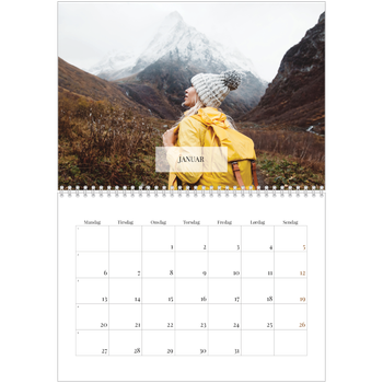 Fotokalender A4 dobbel — Klassisk kalender