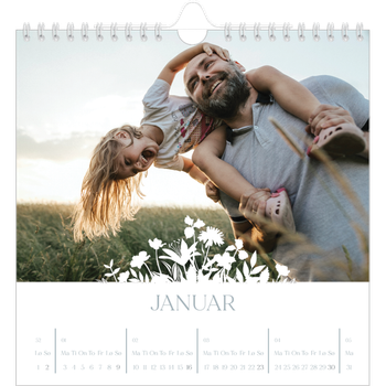 Fotokalender Kvadratisk — Blomstermotiv
