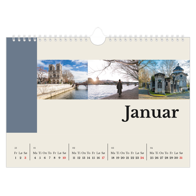 Fotokalender A4 — Verdens severdigheter [Januar]